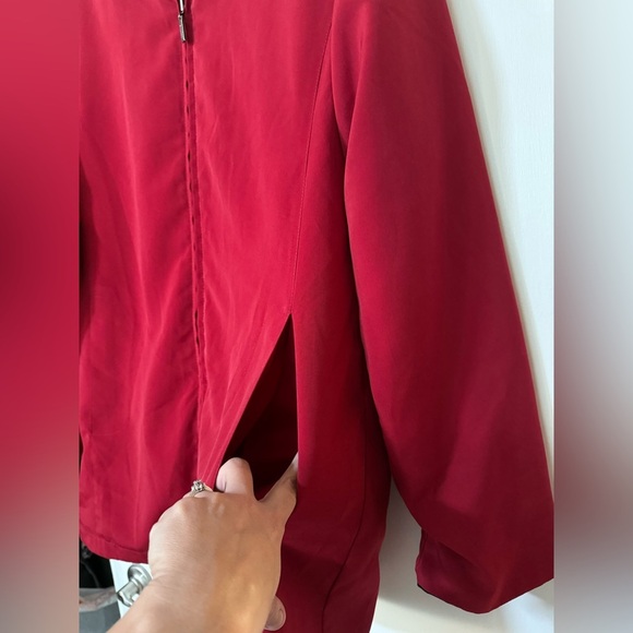 Mulberry Street Red Zip-Front Jacket,Size Small - Picture 8 of 12